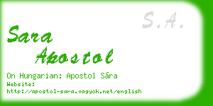 sara apostol business card